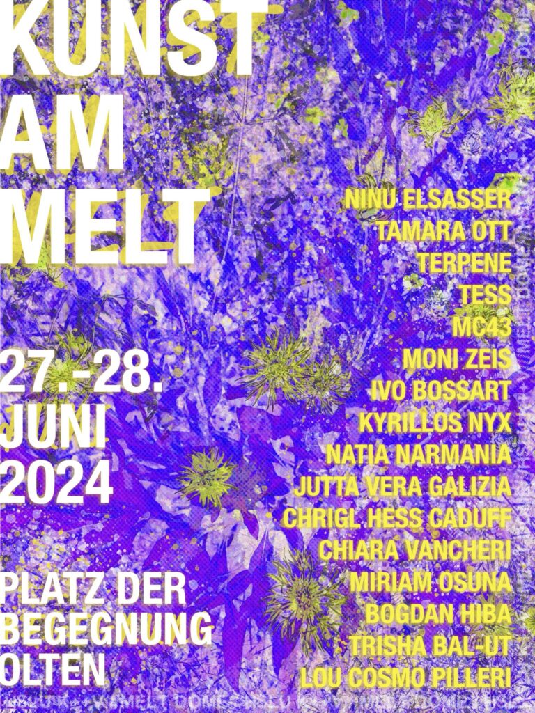 Plakat für den melt dome in Olten, vom 14. Juni bis am 7. Juli 2024.